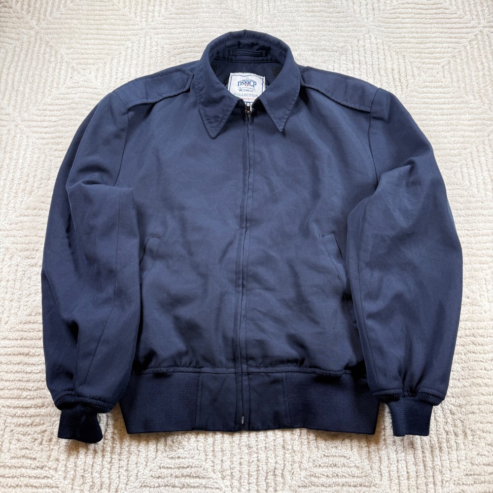 DSCP Wings Collection Bomber Jacket Mens 46S Navy Military Wool Tactical VTG 00s